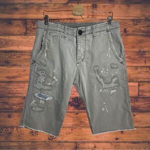 True Religion Grey Distressed Hem Jeans Size 34